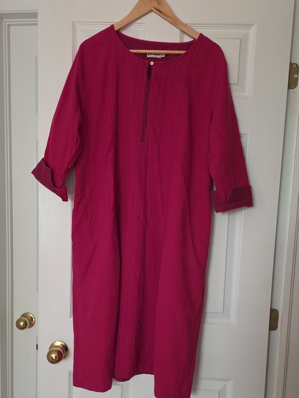 fabindia Deep Pink Pintuck Tunic
